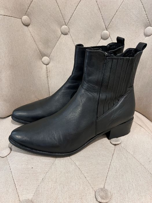 Gino rossi botki sztyblety 40 damskie skorzane czarne jesienne skóra