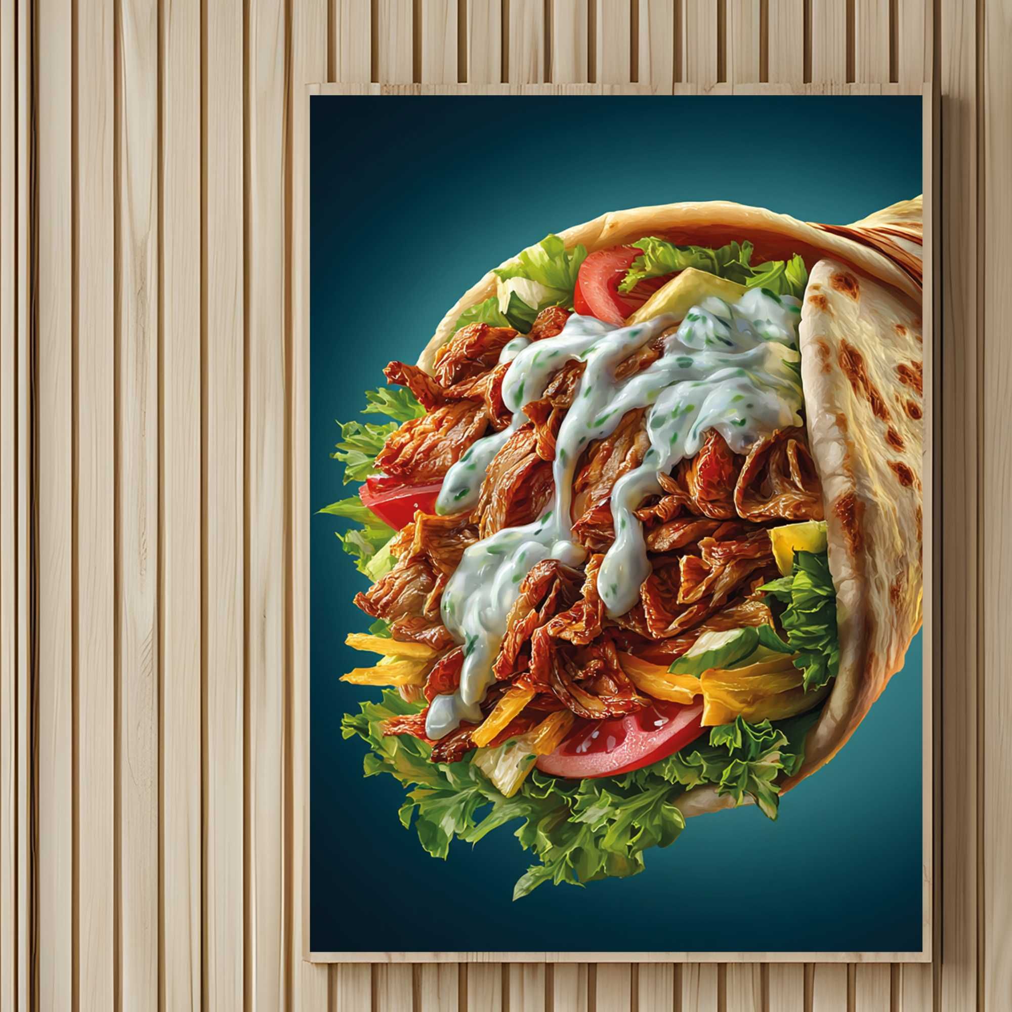 plakat reklamowy kebab, plakat kebab, plakat bar restauracja kebab