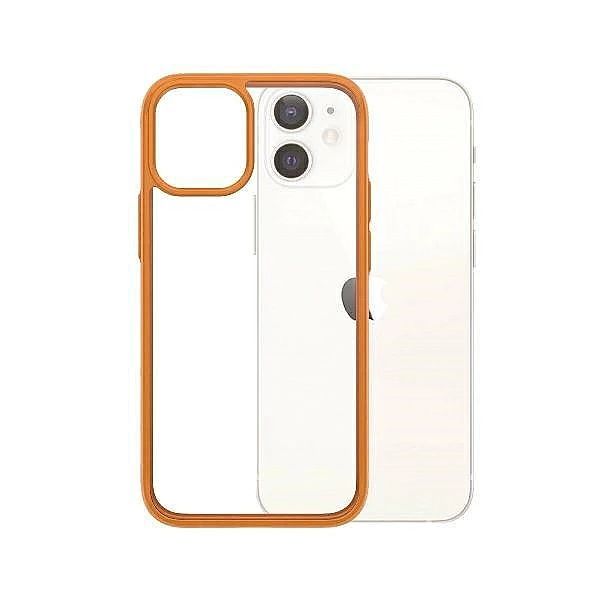 Etui PanzerGlass ClearCase na iPhone 12 mini - przezroczysto-pomarańcz