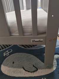 Łóżeczko Woodies Star Cot 120 x 60 szare