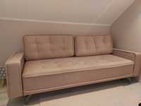 Sofa rozkładana kolor różowy