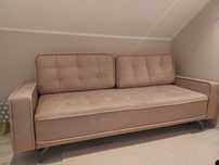 Sofa rozkładana kolor różowy