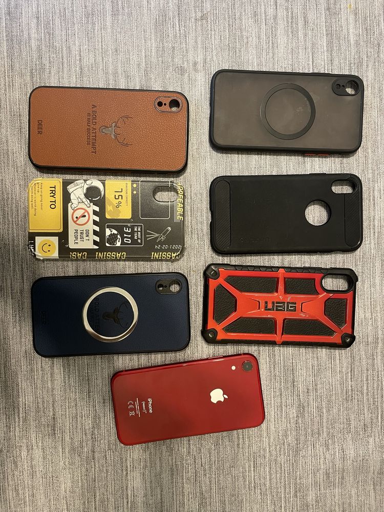 Iphone XR RED etui UAG, SPIGEN 87%