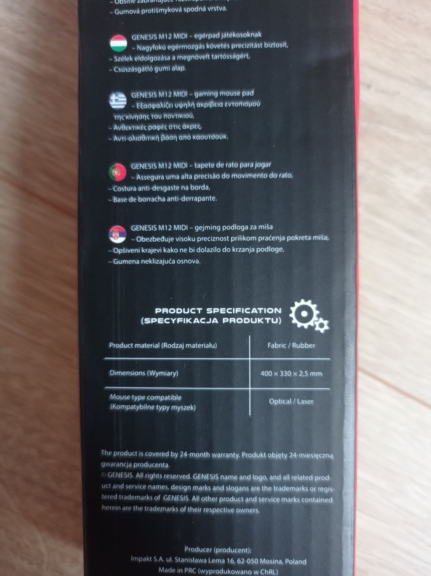 Podkładka Genesis M12 midi