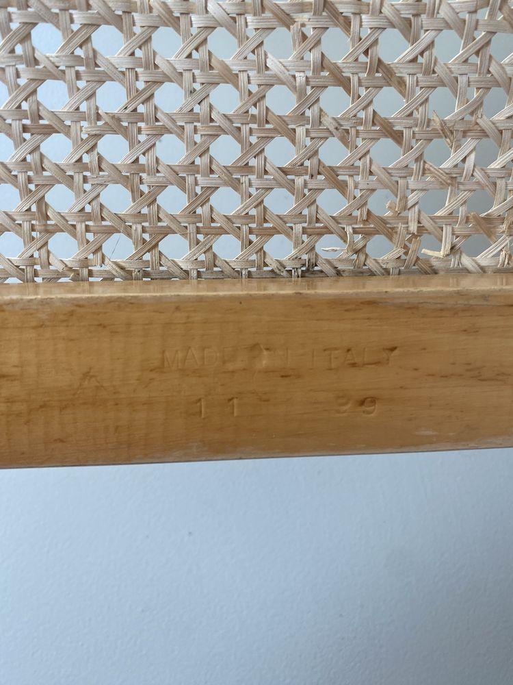 Włoskie Krzesło Cecsa M.Breuer chrom bauhaus mid century ratan vintage