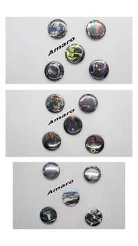 Lote de 5 Pins 32mm Lewis Hamilton Formula 1/F1(3 Modelos)|Automobilia