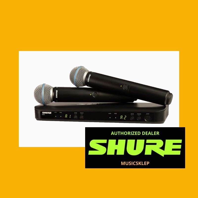 SHURE BLX288E/BETA58 H8E - zestaw 2 mikrofony doręczne