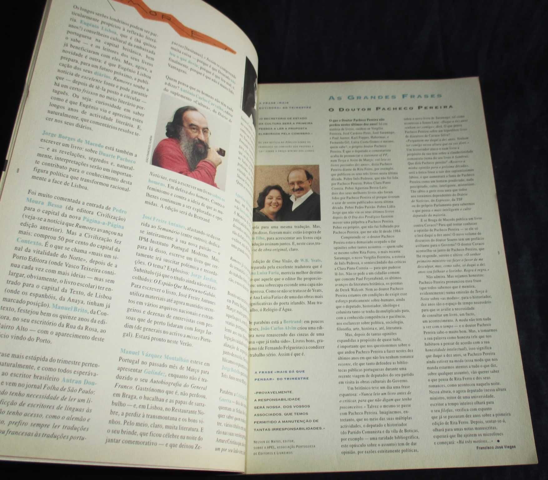 Livro Fernando Assis Pacheco Toda a Vida  Revista Ler 1994