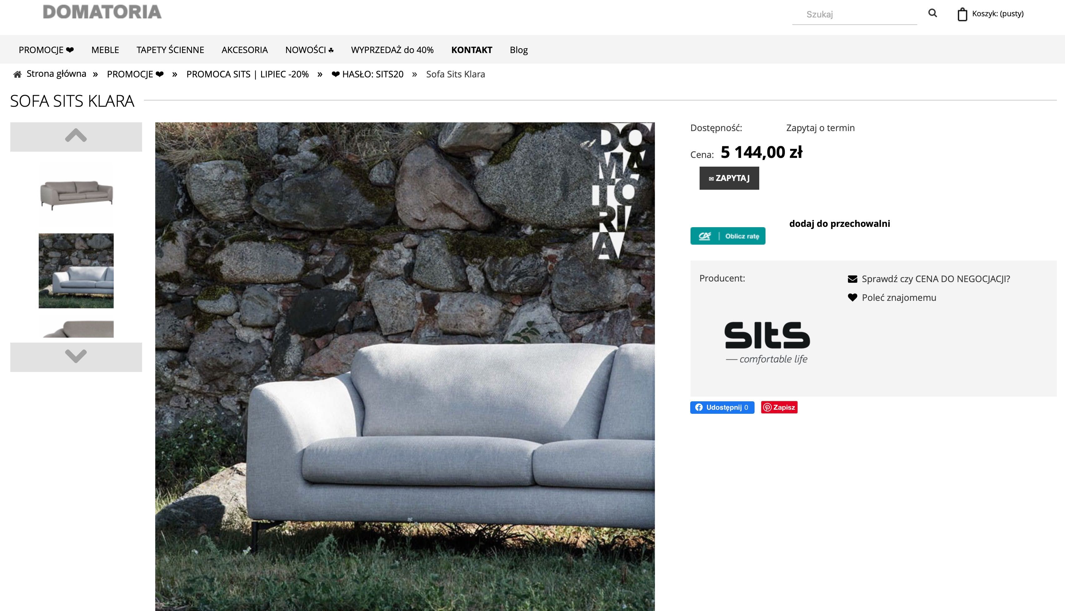 Sofa 3-osobowa SITS