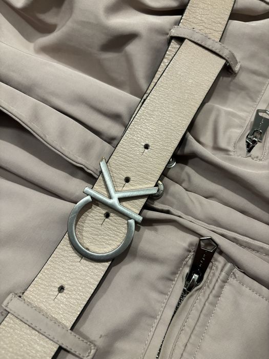 Kurtka calvin klein pasek jesienna wiosenna ocieplana