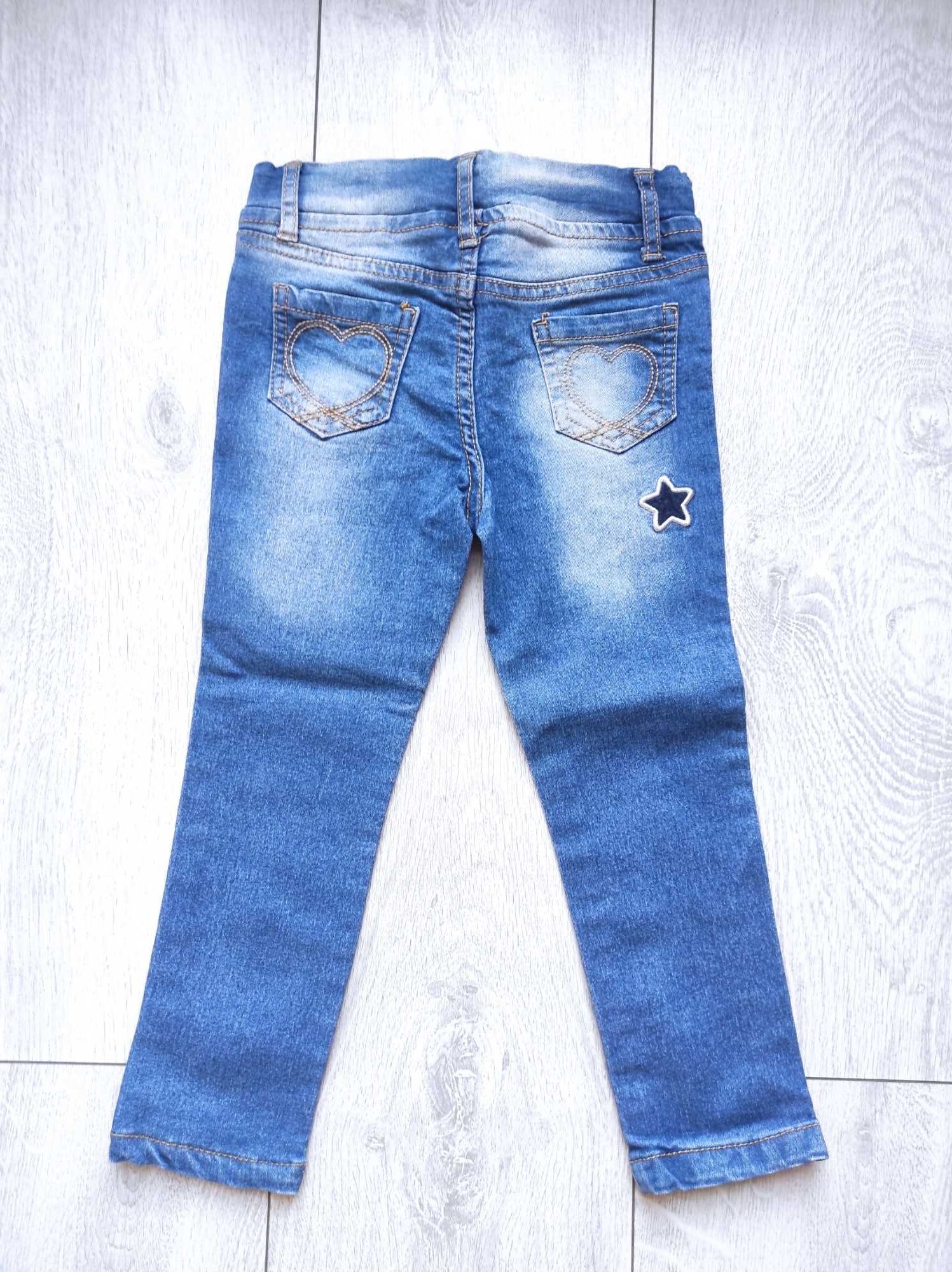 Ciemnoniebieskie jeansy dla dziewczynki r. 98