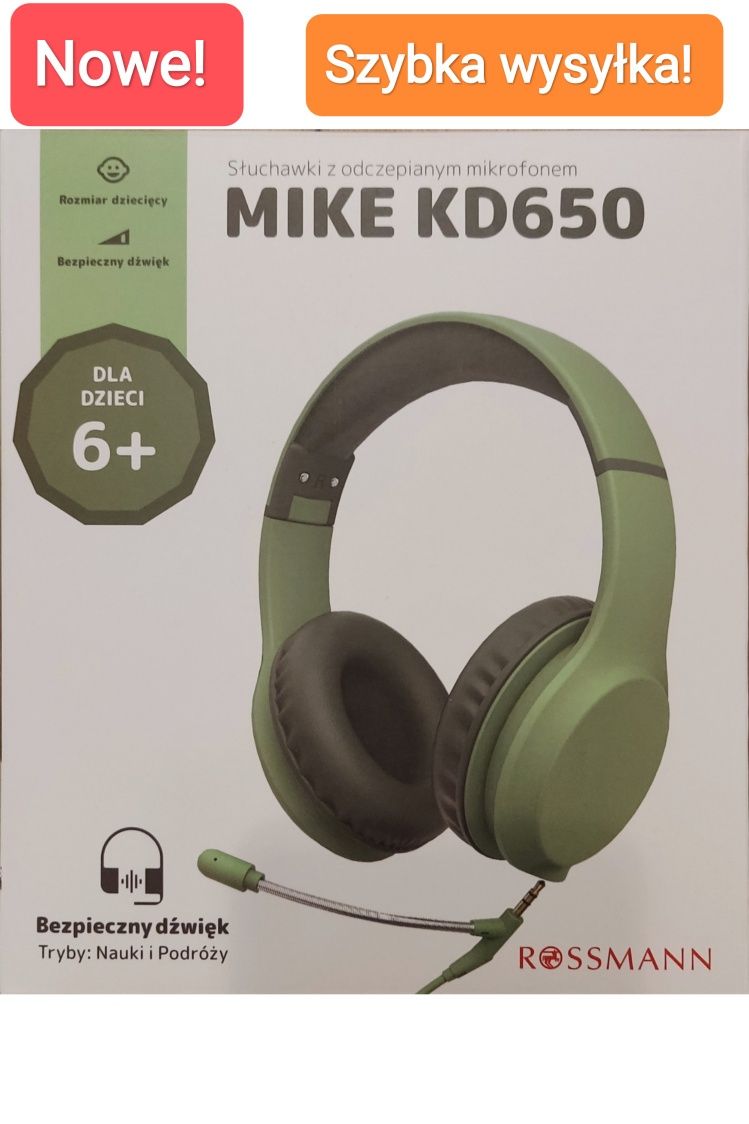 Nowe słuchawki MIKE KD650 z mikrofonem specjalne dla dzieci, Super Pre
