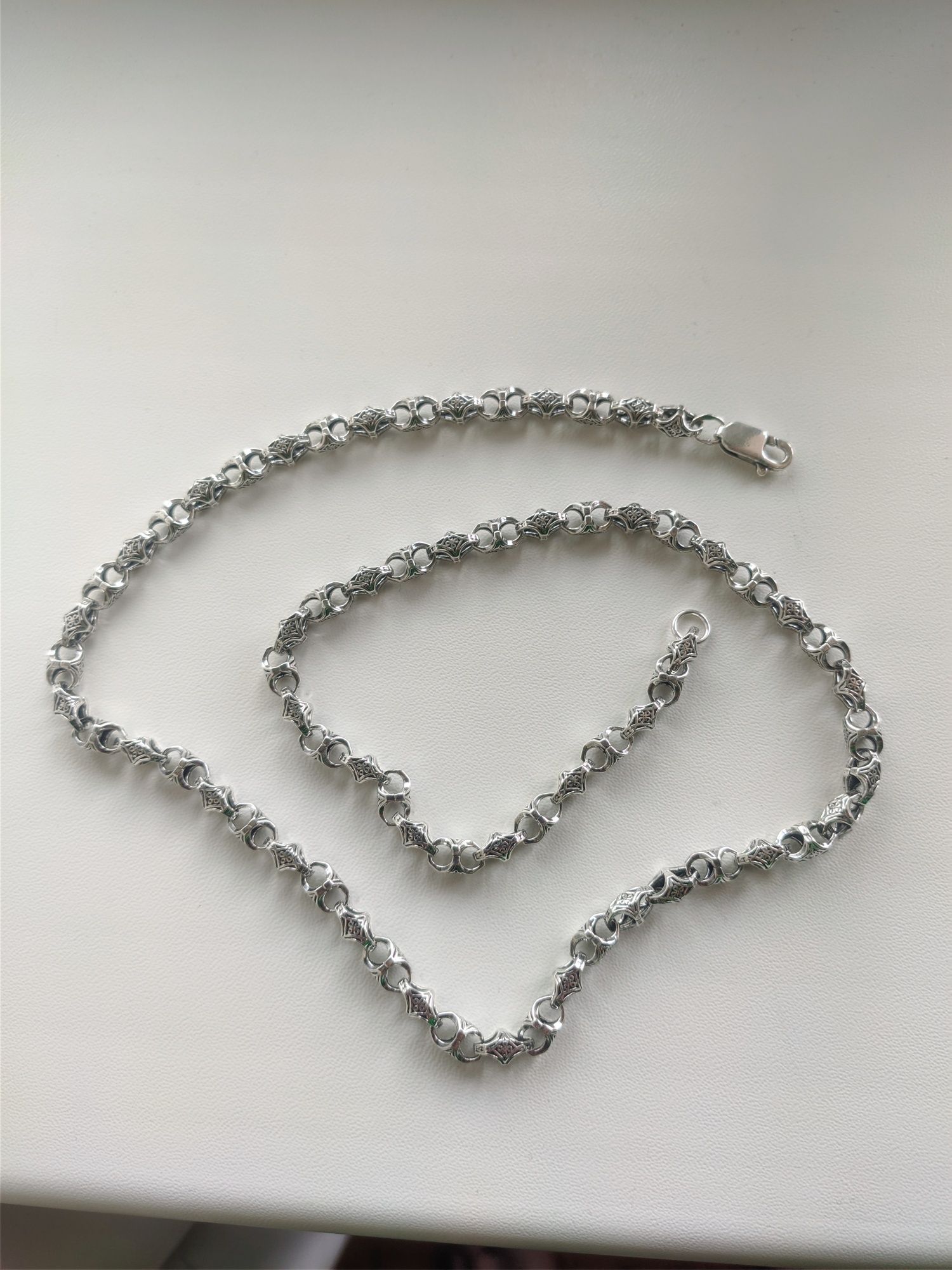 Серебряная цепь 'Краб' (66см)  45грам