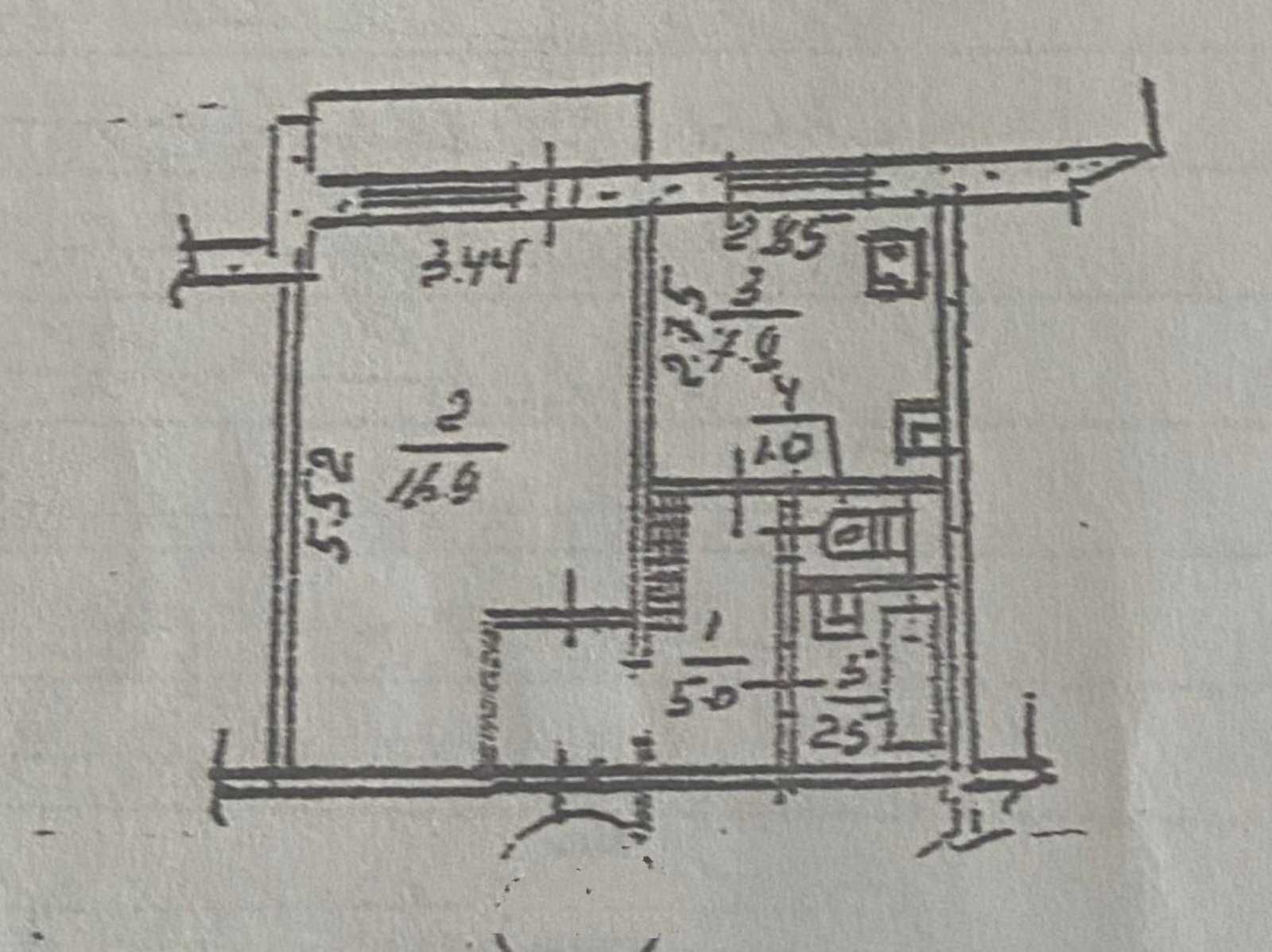 Продам 1-комнатную кв. Осипенковский 7-й этаж