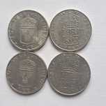 Zestaw 4 monet Szwecja 1 korona:1973 (2 szt.),1988,2000-Auk.10 2