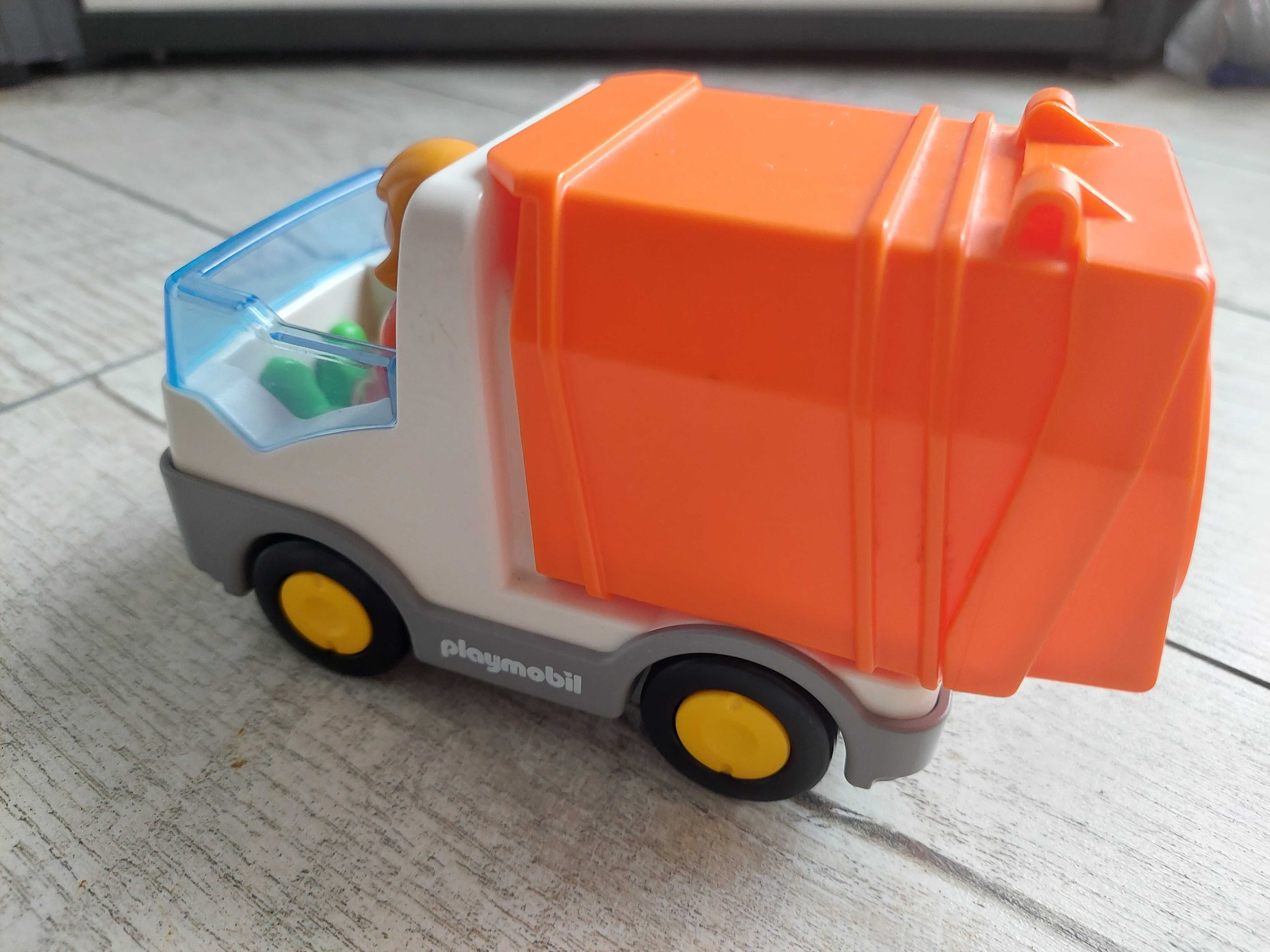 Playmobil śmieciarka 1-2-3 ludzik auto samochód