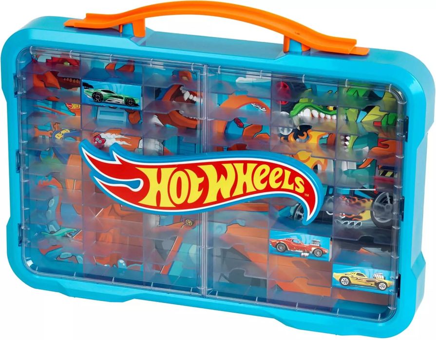 Hot Wheels. Walizka. Garaż na autka z podświetlanym logo. Klein