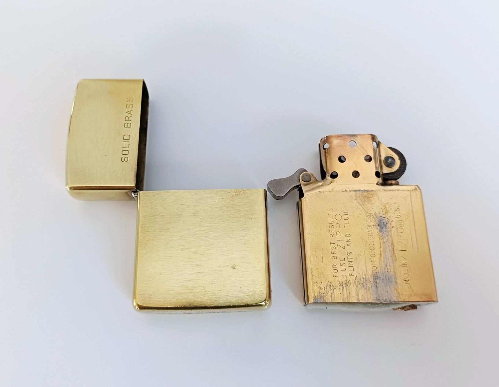 Złota zippo Solid Brass z 1991 roku jak nowa