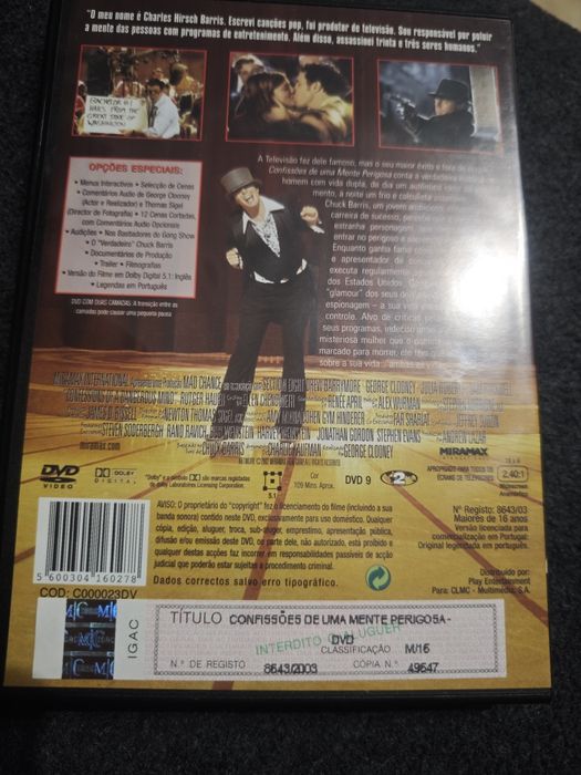 DVD Confissões de uma Mente Perigosa '