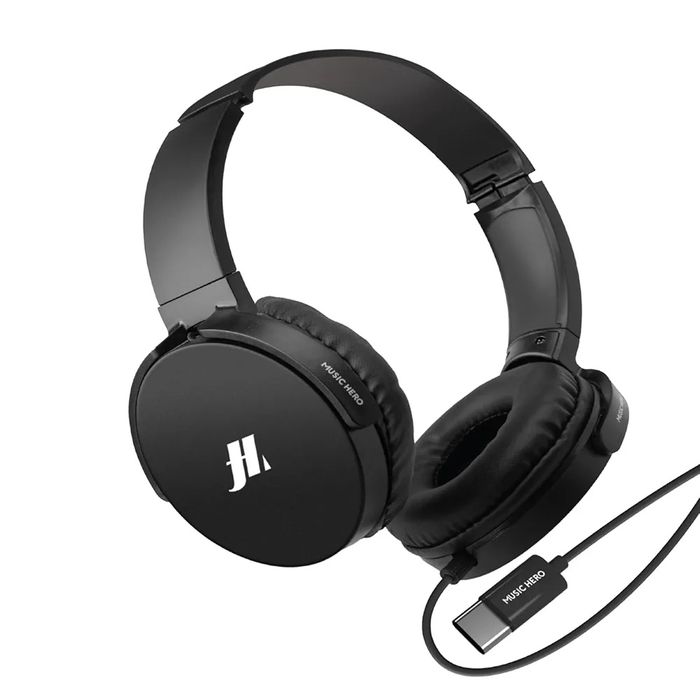 Music Hero słuchawki przewodowe USB-C z mikrofonem.