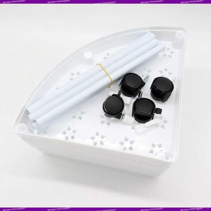 Стелаж на коліщатках 4 яруси органайзер етажерка полка в ванную