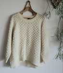 Kremowy sweter H&M oversize M warkocze jak moher