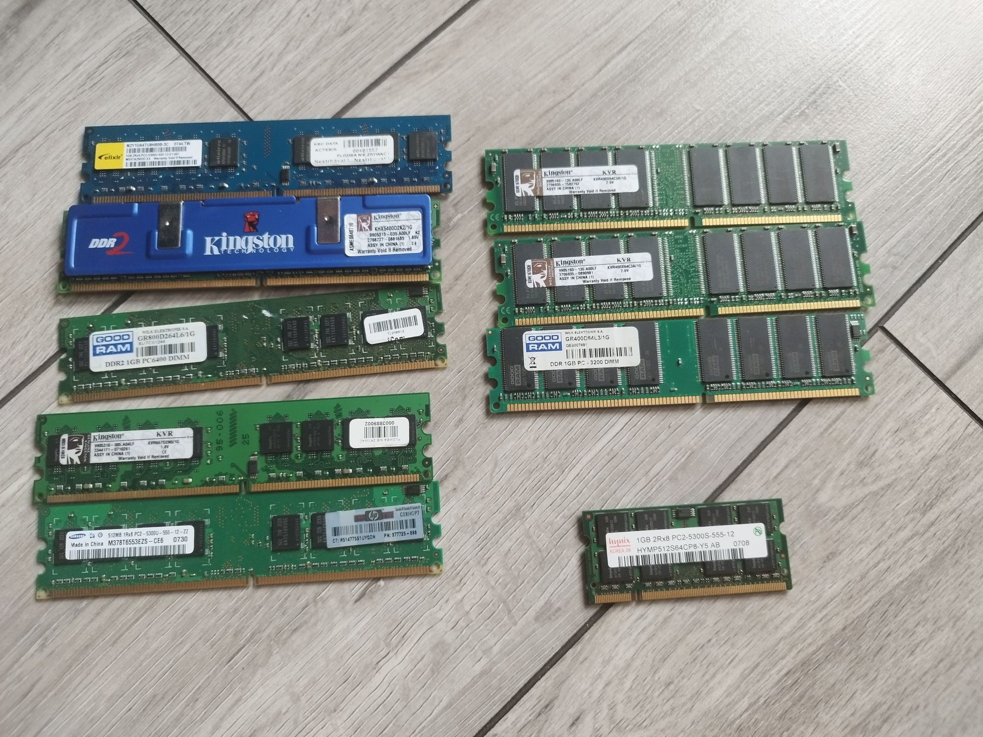 Pamięci ram ddr1, DDR2, sodimm