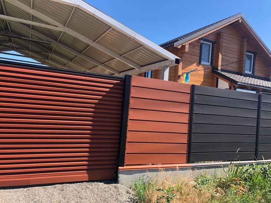 Жалюзі паркан Блок хаус Металочерепиця Профнастил Штахет Акція