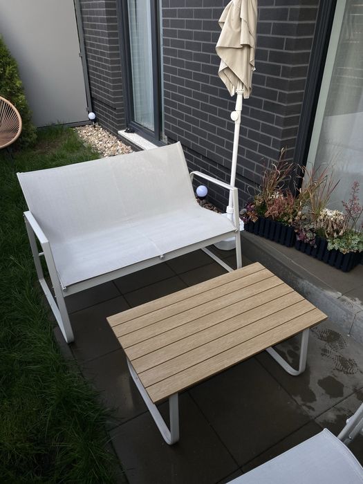 Zestaw mebli balkonowo-ogrodowych + poduszki