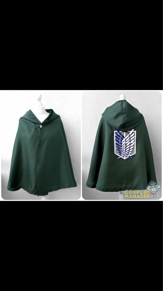 Cosplay shingeki no kyojin attack titan atak tytanow kurtka peleryna