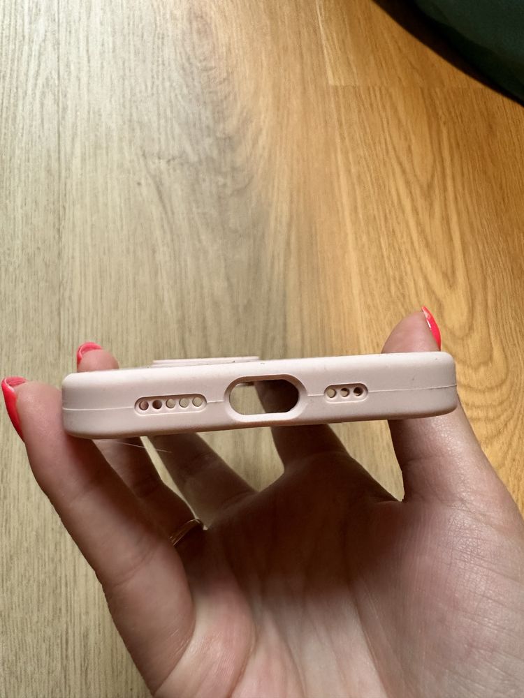 Etui blady róż Iphone 13 pro/ 14 pro + GRATIS przezroczyste spingen