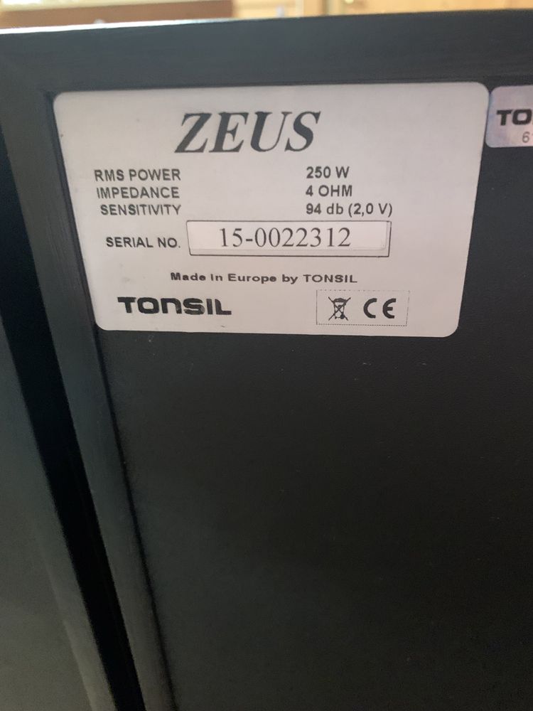 Tonsil ZEUS + Wzmacniacz Yamaha A-S701