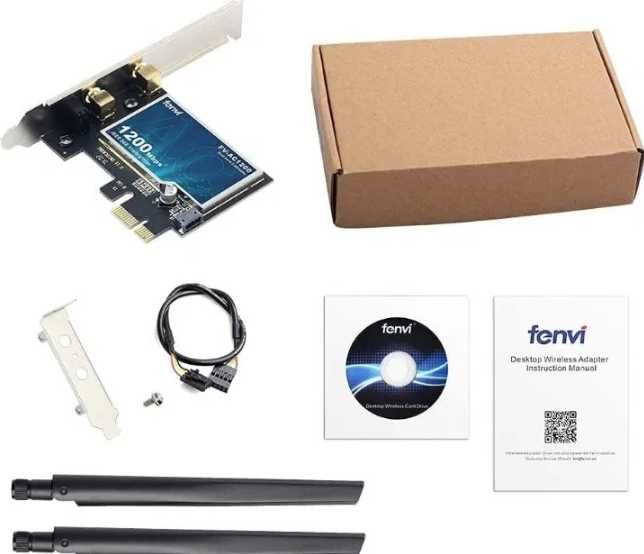 Мережева карта Fenvi FV-AC1200 WiFi+BT, сетевая карта PCI-E Intel 7260