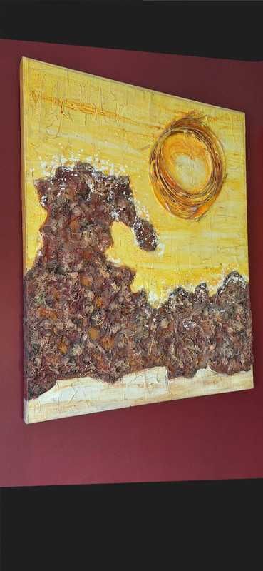 Pintura abstrata texturizada