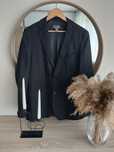 Czarna lniana marynarka H&M Marynarka len 100% Slim fit rozmiar 50/ M