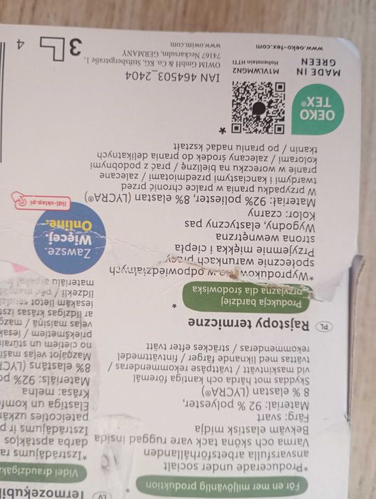 Czarne rajstopy termiczne rozmiar S 36\38