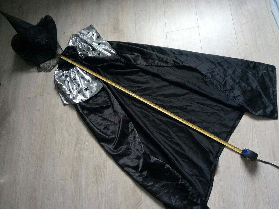 Костюм Феи Колдуньи Ведьмы Бабы Яги Накидка Цилиндр маскарадный плащ