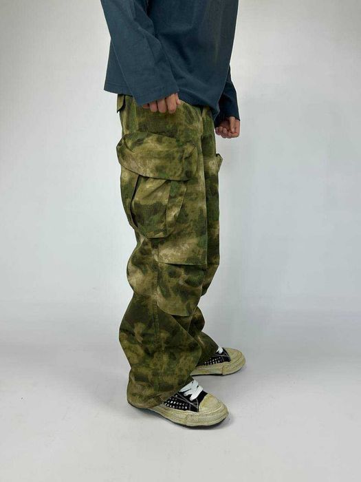 Камо штани широкі джинси камуфляж хакі хаки джинсы штаны зеленые S M L