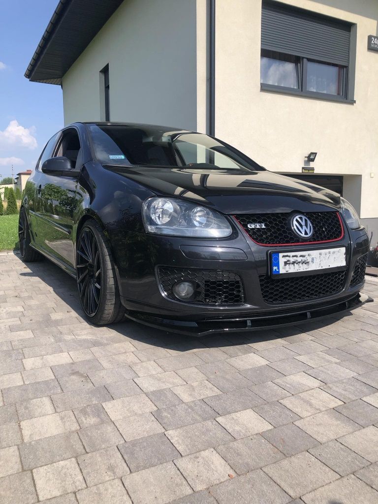 VW GOLF 5 GTI Splitter Dokładka Zderzaka Przedniego Czarny Połysk