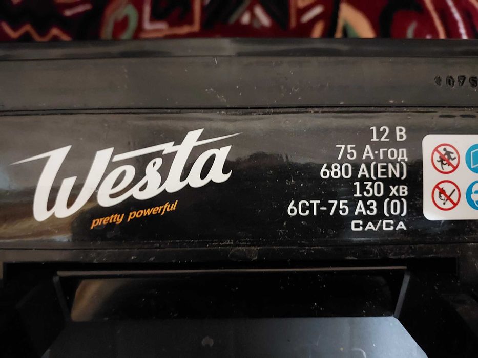 Автомобільний акумулятор WESTA 6CT-75 А Pretty Powerful