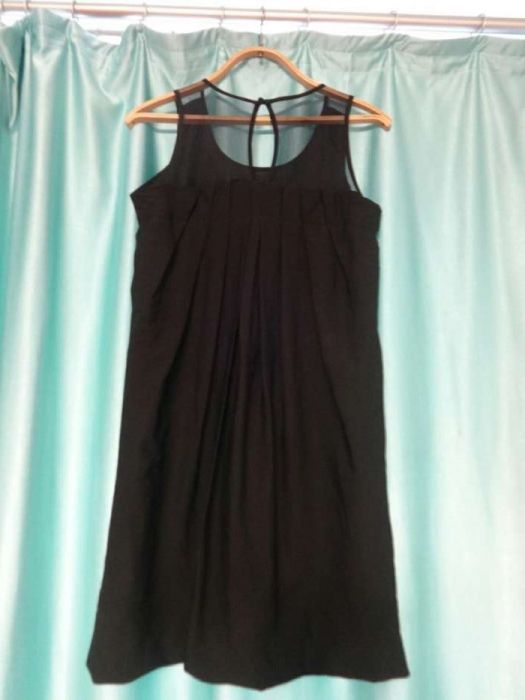 Красивое нарядное праздничное чёрное платье для беременных S 42 44