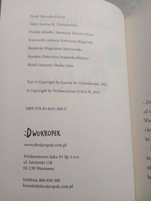 "Maciejka Gwizd", Joanna M. Chmielewska