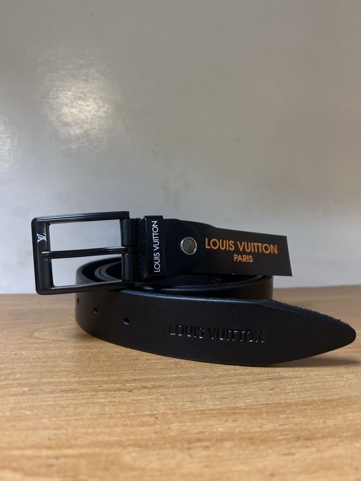 Чоловічий Ремінь Louis Vuitton (LV) Чорний, Класична Пряжка