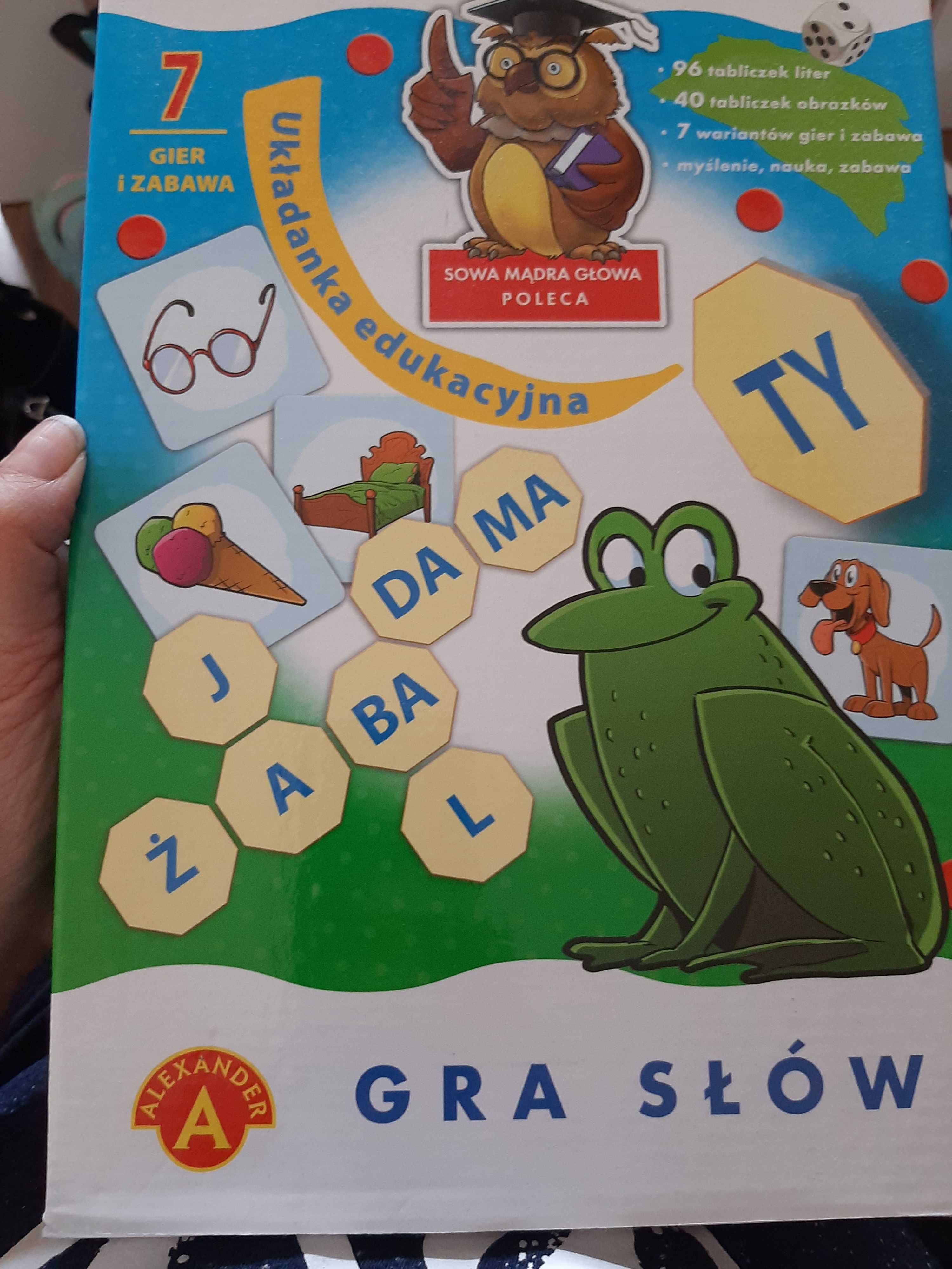 Gra słów, gra edukacyjna zabawa dla dzieci poznajacych litery