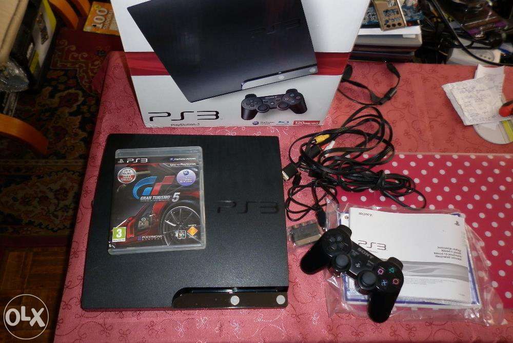 Playstation 3 SLIM PS3 120GB, PAD Sony, Gra GT5, Jak Nowa