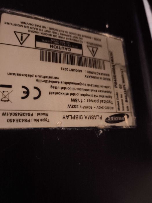 TV plasma Samsung 43 "