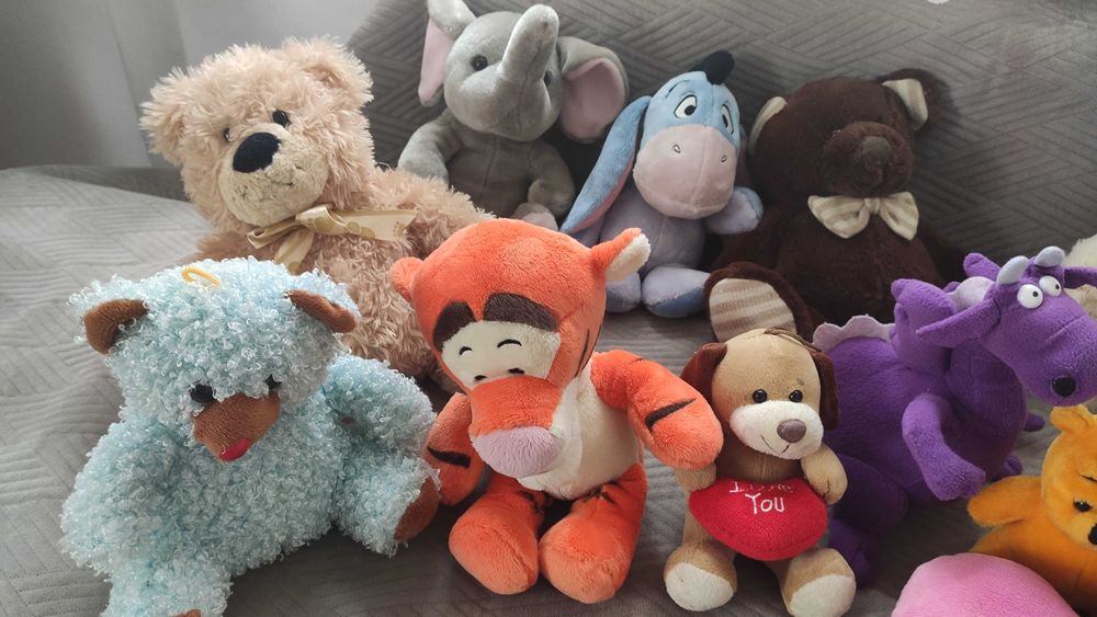 Zabawki pluszaki / Zestaw pluszaków 15 sztuk - Kubuś Puchatek i inne