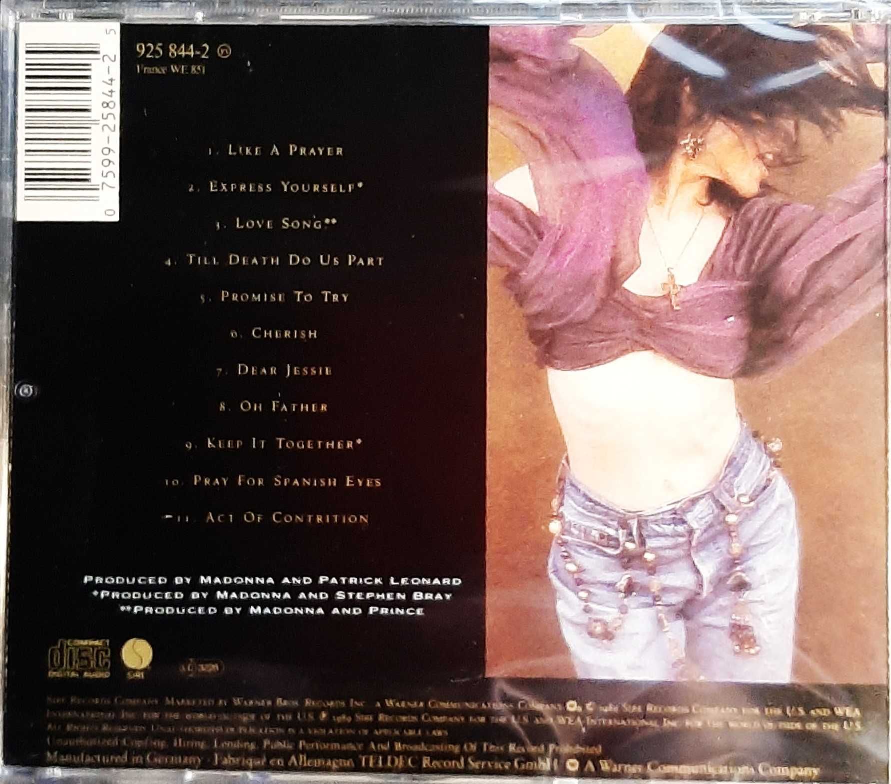 Wspanialy Album CD MADONNA  -Album  Like a Prayer CD
