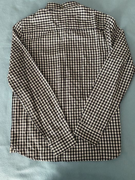 Camisa aos quadradinhos preto e branco