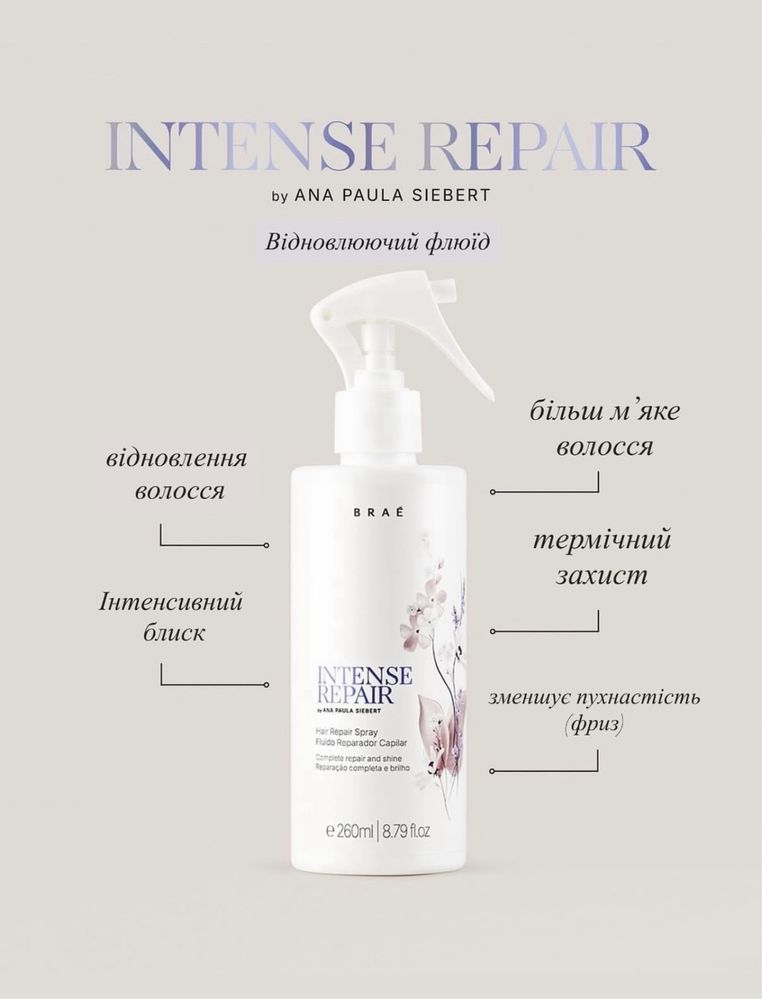Brae intense repair спрей Новинка